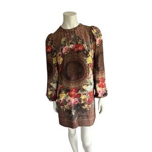 Dolce Gabbana Runway silk roman coin print dress